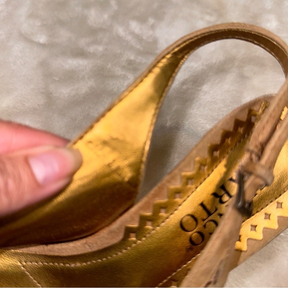 Vintage Franco Sarto Suede & Cow Hair Leopard Kitten Heels Size 6.5 - Picture 14 of 14